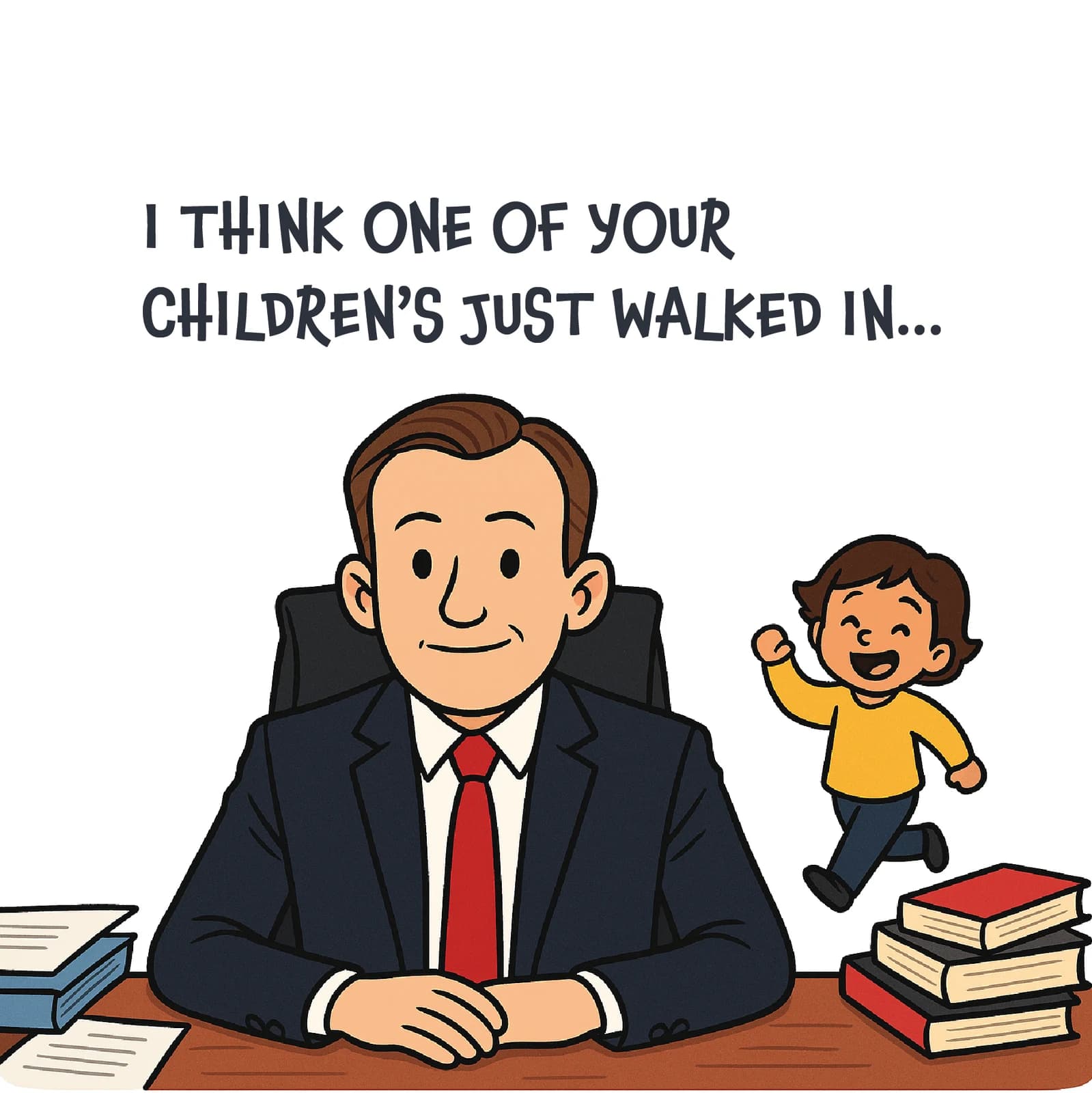 BBC Dad Viral Interview Card