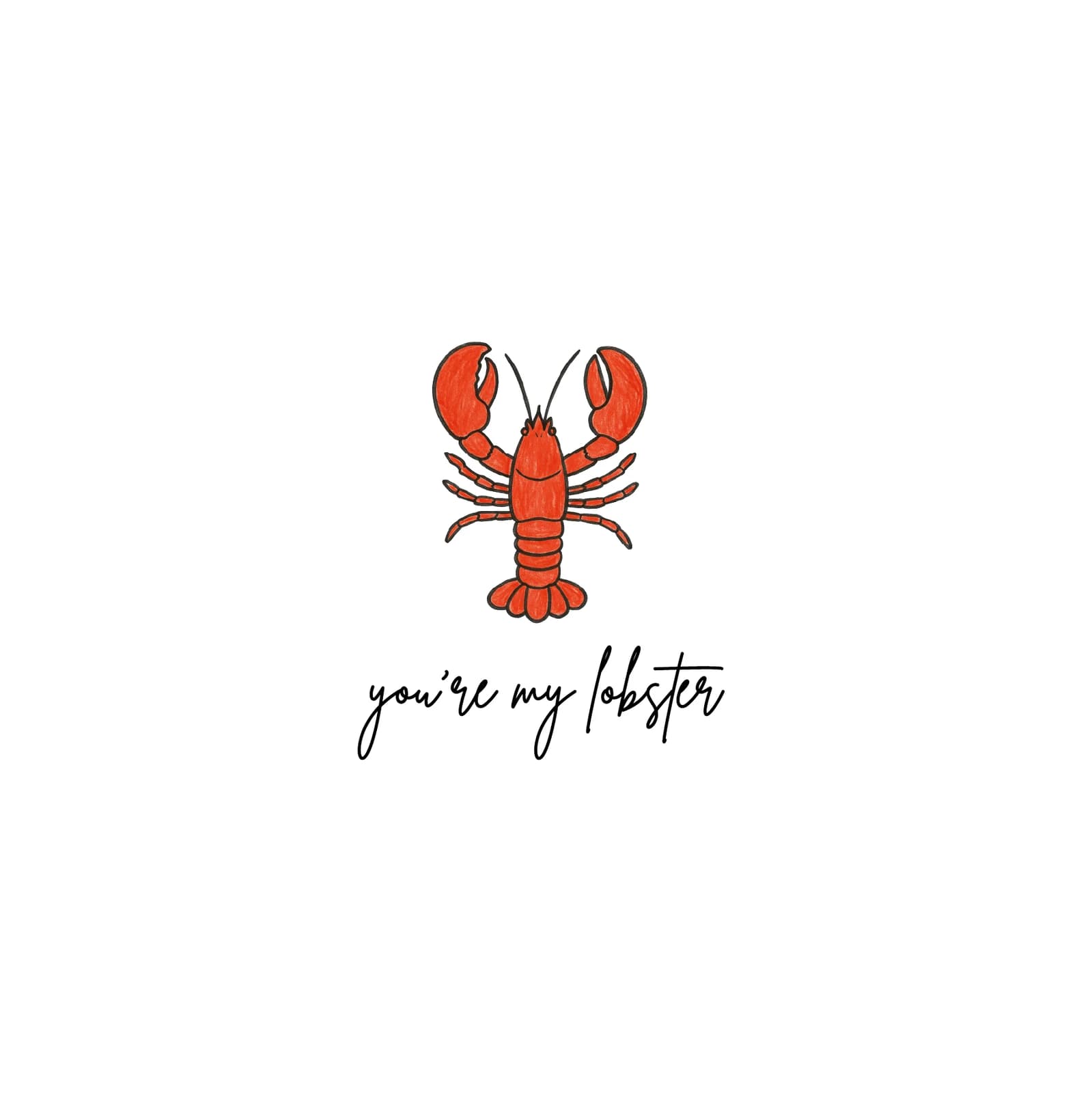 You're My Lobster Romantic Card
