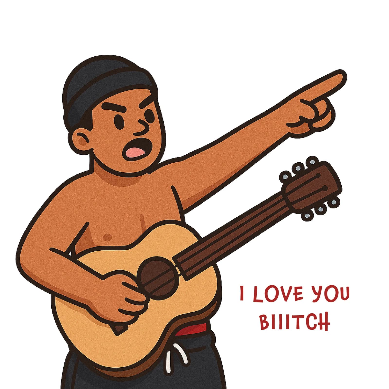I Love You Biiitch Valentine's Card