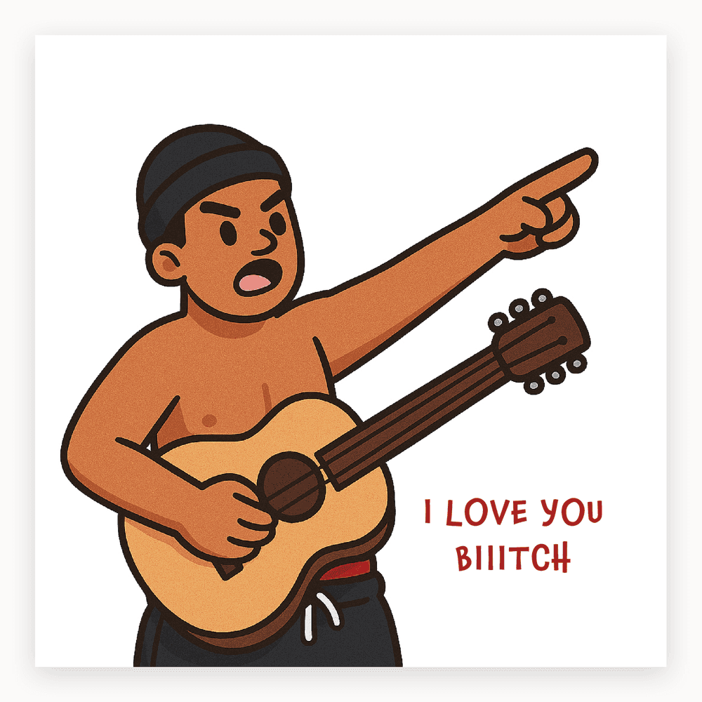I Love You Biiitch Valentine's Card